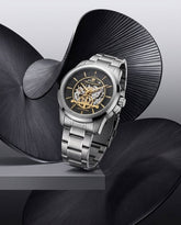 Maserati Successo Skeleton Automatic Silver White Gold Edition
