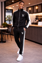 LV Premium Tracksuit Black K203-BK – A Edition