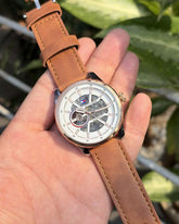 Tommy Hilfiger Automatic Leather Light Brown Copper White Edition