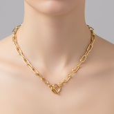 BLAIR – Gold Polished Chain Statement Necklace