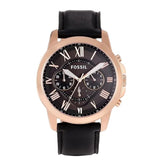 Fossil Grant Black Leather – Copper Dial Watch