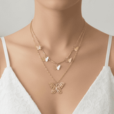 EDITH – Gold Polished Butterfly Layered Necklace