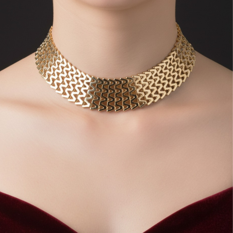 CAMILLE – Gold Polished Minimal Choker