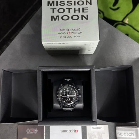 Swatch X Omega Bioceramic MoonSwatch Mission To Moon Black With Kit