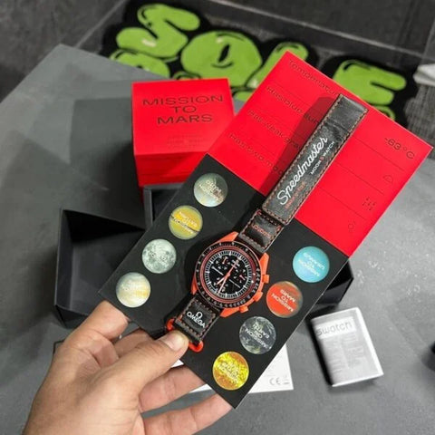 Swatch X Omega Bioceramic MoonSwatch Mission To The Moon Mars With Kit