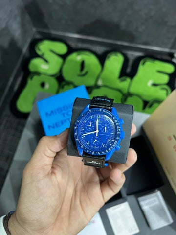 Omega x Swatch Bioceramic MoonSwatch – Mission to Neptune (Full Kit)