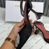Amina Muaddi Camellia Crystal Embellished Lace Slingback Black Heels 3A141-9 with OG Box – A Edition