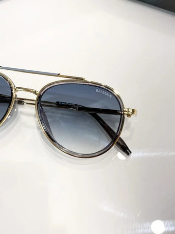 Balmain Gold Blue Shade Sunglasses – A Edition