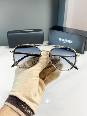 Balmain Gold Blue Shade Sunglasses – A Edition