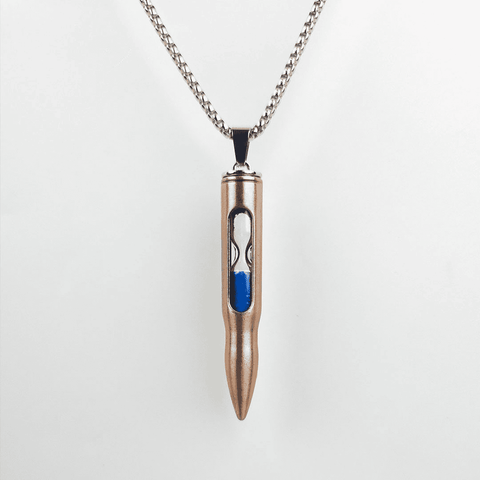 Golden Hourglass Bullet Pendant – A Edition