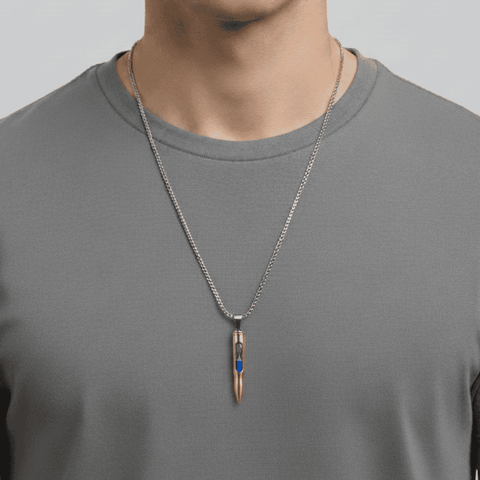 Golden Hourglass Bullet Pendant – A Edition