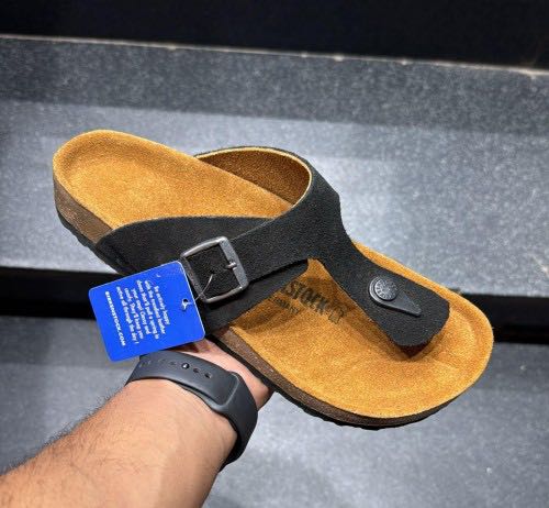 Birkenstock Ramsis Black Suede With Sole Branding Edition