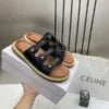 Celine Summer Black Leather Sandals For Her – A Edition