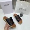 Celine Summer Black Leather Sandals For Her – A Edition