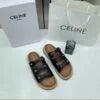Celine Summer Black Leather Sandals For Her – A Edition