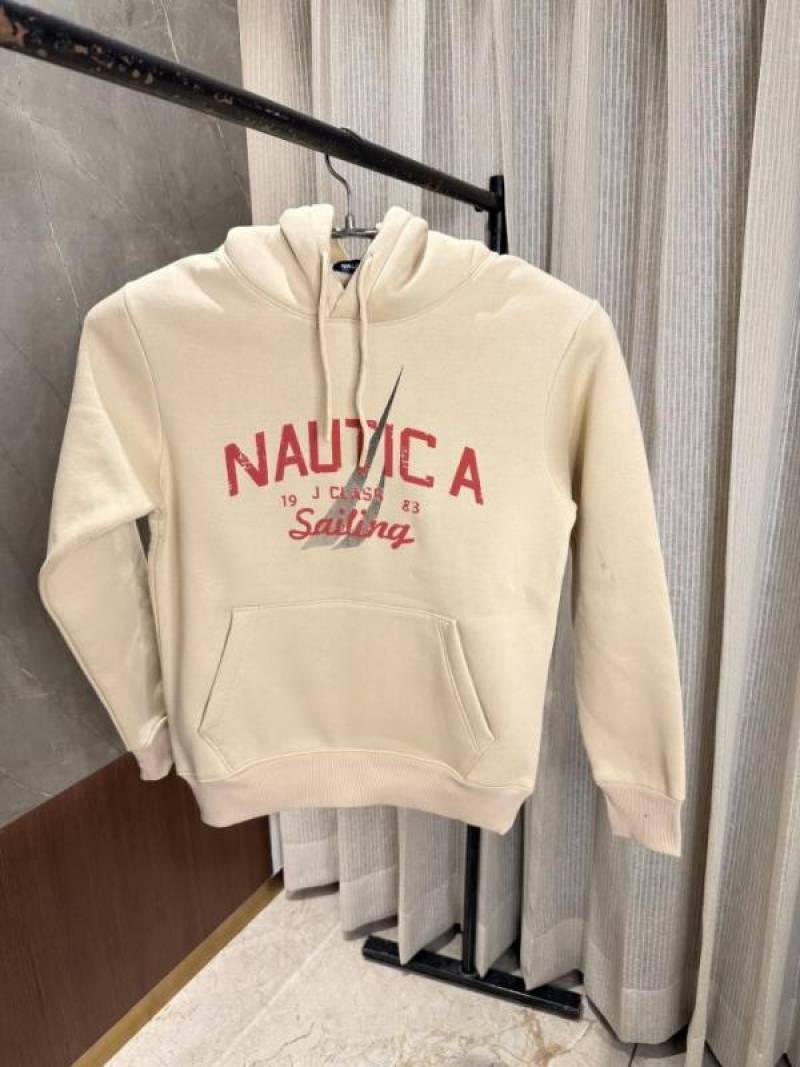 Nautica Fleece Cotton Premium Hoodie – Beige Edition B
