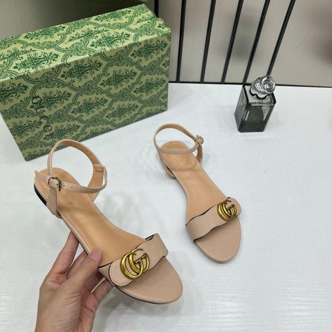 Gucci GG Apricot Cognac Sandals For Her with Original Box &amp; Carry Bag – A Edition
