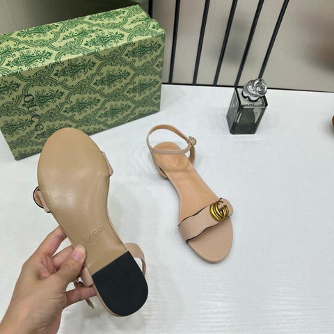 Gucci GG Apricot Cognac Sandals For Her with Original Box &amp; Carry Bag – A Edition