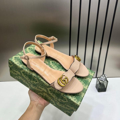 Gucci GG Apricot Cognac Sandals For Her with Original Box &amp; Carry Bag – A Edition
