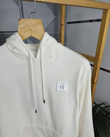 AX Hoodies White K176-WH Premium Hoodie – A Edition