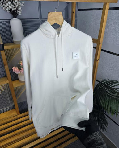 AX Hoodies White K176-WH Premium Hoodie – A Edition