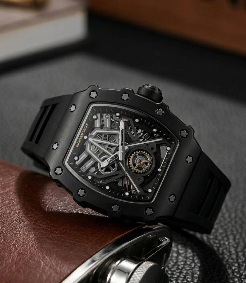 Richard Mille Openwork Skeleton Carbon Watch