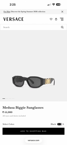 Versace 4361 Black Sunglasses – A Edition