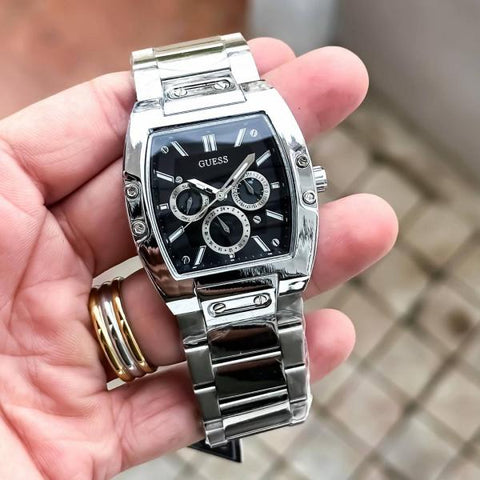 Guess Rectangle Analog Men’s Watch – Black Dial – A Edition