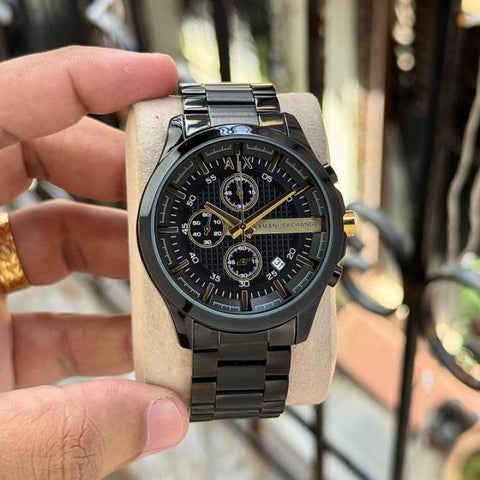 Armani Exchange AX2152 “Hampton” Silver Black Dial Watch – A Edition