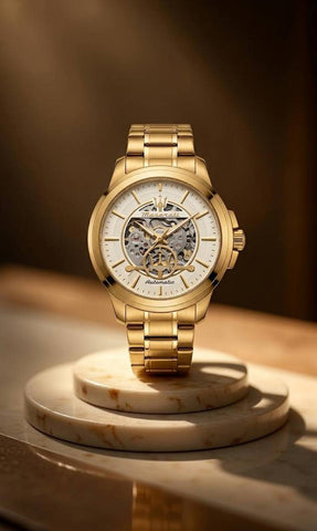 Maserati Successo Skeleton Automatic 2 Tone Copper White Edition