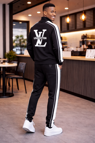 LV Premium Tracksuit Black K203-BK – A Edition