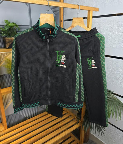 LV Premium Tracksuit Black K196-BK – A Edition