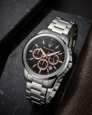 Maserati Potenza Silver-Black-Copper Chrono Watch – A Edition