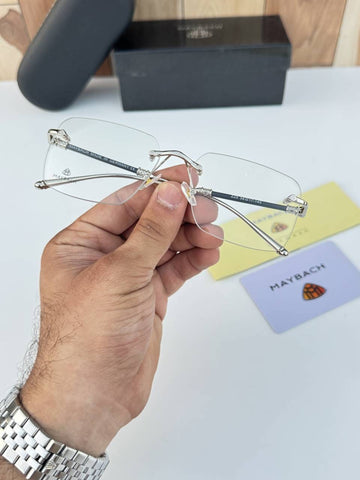 Maybach Premium Silver Plano Sunglasses – A Edition
