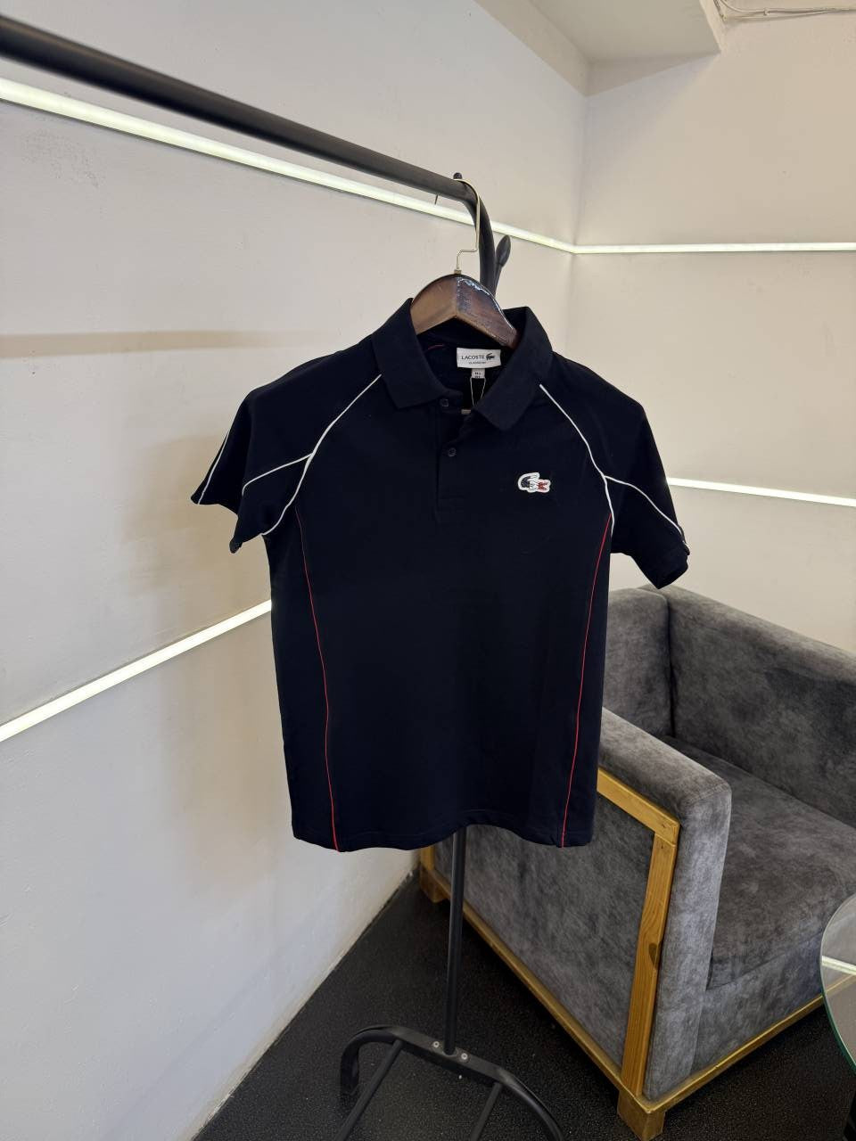 Lacoste Imported Navy Blue Premium Polo T-Shirt – A Edition