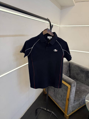 Lacoste Imported Navy Blue Premium Polo T-Shirt – A Edition