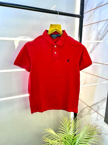 Sale Ralph Lauren Polo Red Premium Collar Neck T-Shirt F2701-RE – A Edition