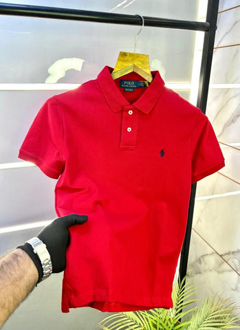 Sale Ralph Lauren Polo Red Premium Collar Neck T-Shirt F2701-RE – A Edition