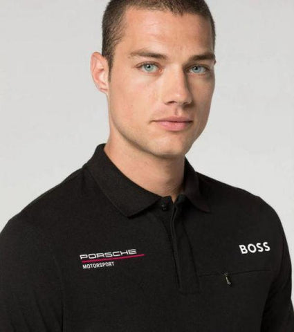 Boss x Porsche Edition Black Collar Neck Premium Polo T-Shirt F3430-B2 – A Edition
