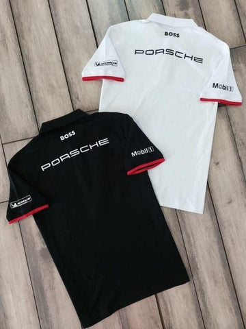 Boss x Porsche Edition Black Collar Neck Premium Polo T-Shirt F3430-B2 – A Edition