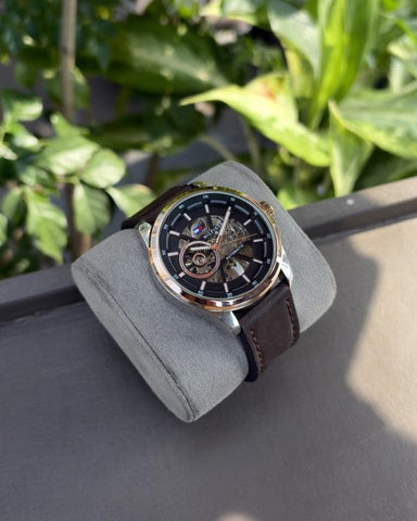 Tommy Hilfiger Automatic Leather Light Brown Copper White Edition