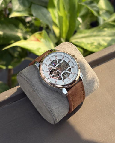 Tommy Hilfiger Automatic Leather Light Brown Copper White Edition
