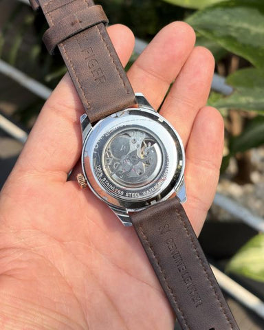 Tommy Hilfiger Automatic Leather Light Brown Copper White Edition