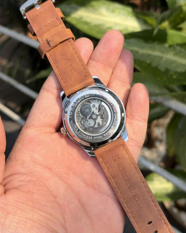 Tommy Hilfiger Automatic Leather Light Brown Copper White Edition