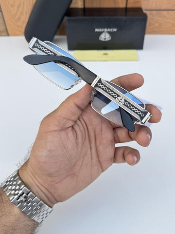 Maybach 7343 Silver Blue Sunglass Edition E