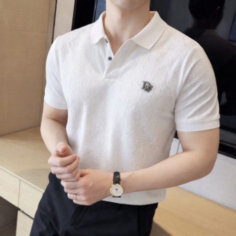 Christian Dior Chest Logo Full Monogram Polo T-Shirt Edition B