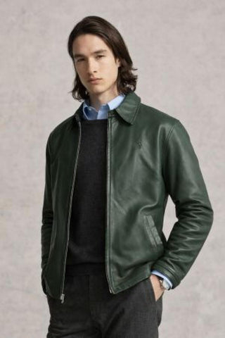 Ralph Lauren Chest Logo Leather Jacket Edition C