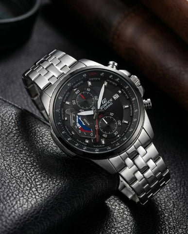 Casio Edifice EF-558D-1AVEF – Silver &amp; Black Edition F