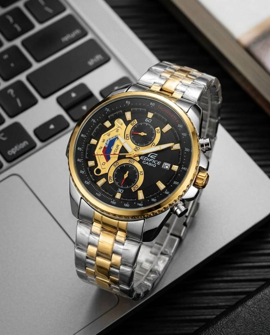 Casio Edifice EF-558D-1AVEF – Silver &amp; Black Edition B