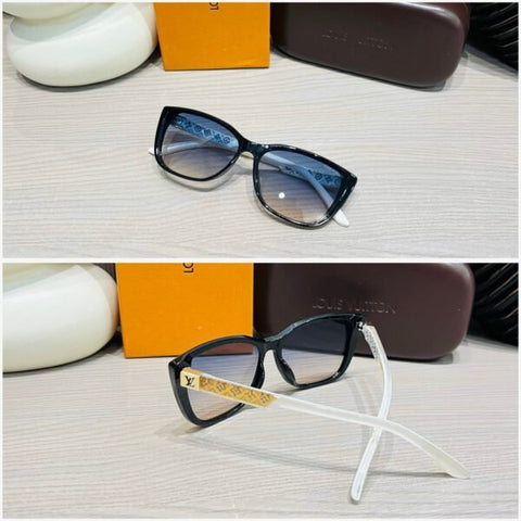 Louis Vuitton White Black Gold Frame Premium Sunglasses Women’s Edition